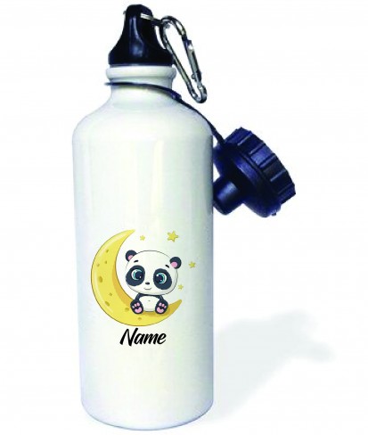 Personalised Panda on Moon Cute Aluminum Water Bottle